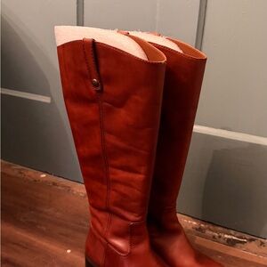 INC International Concepts Rust Brown Over-the-Knee Leather Boots